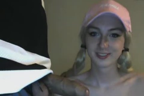 lusty blonde lady-man Sucks Her Sugar Daddy's rod