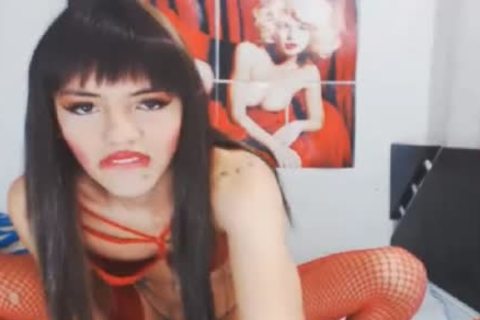 latin chick tgirl receives Her taut booty hammered
