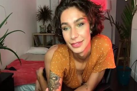 Short Hair ladyboy Beauty Teasing On web camera