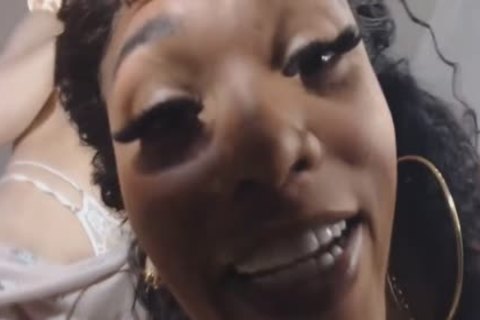 excited lady-man With attractive lewd Masturbates
