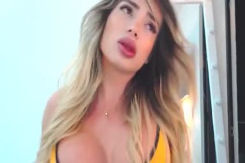 gorgeous Curvy Lovense tranny On webcam, Part three