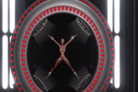 3d Alien Dickgirl plows A gorgeous ebon In The Space Station