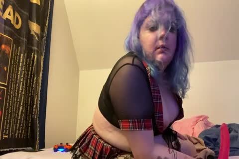 Chubby tranny playing with toys ass fucking HD