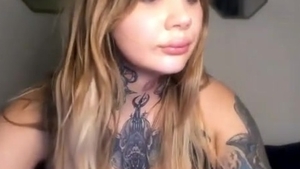 enormous mambos tranny With Full Tattoos Wanks Hard On cam
