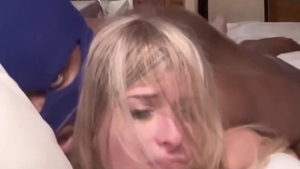 slim Blond ladyboy wazoo Stomped By Bbc