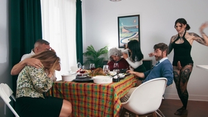 Trans Angels: Amy's Naughty Antics Discovered at Dinner Table